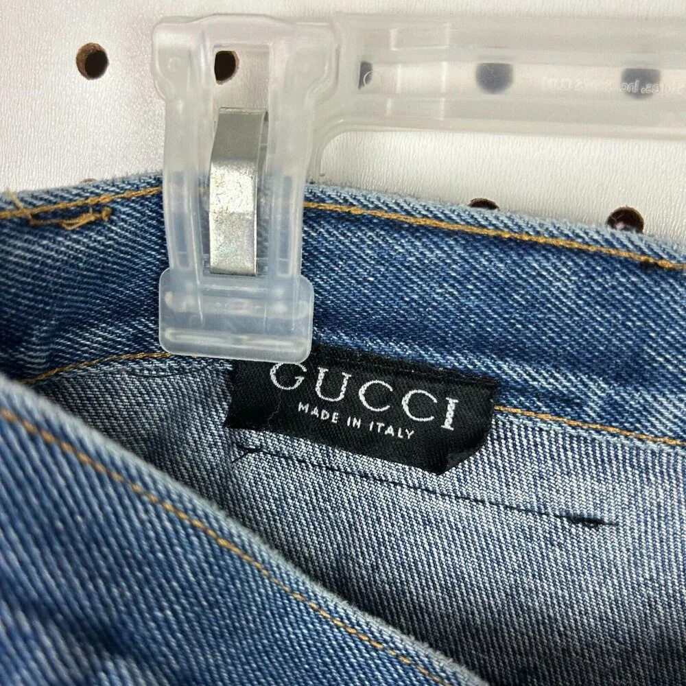 Baggy Jean Shorts Sz 34 Jorts Wide Leg‎ Skate Y2K Distressed Work Wear 90s Italy